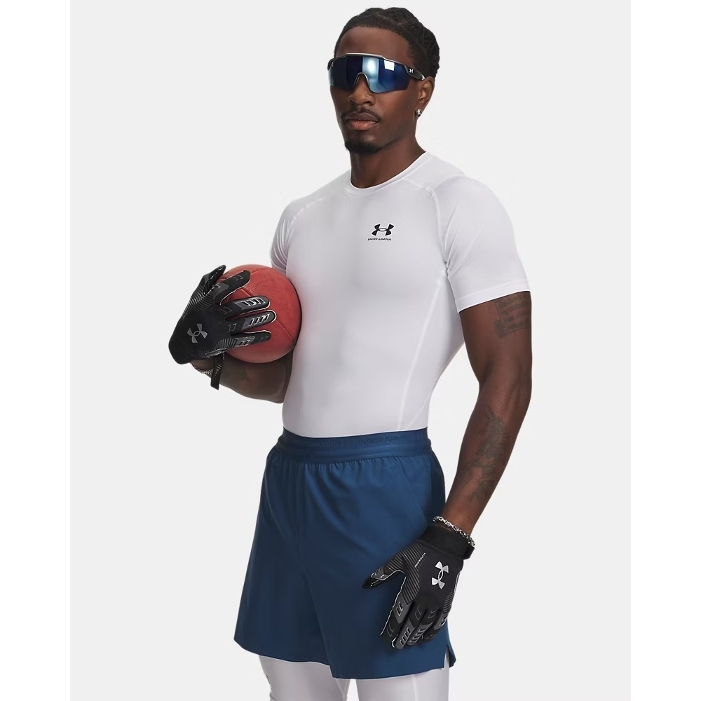 Under Armour Mens Heat Gear Armour Compression Short Sleeve White T Shirt Size L